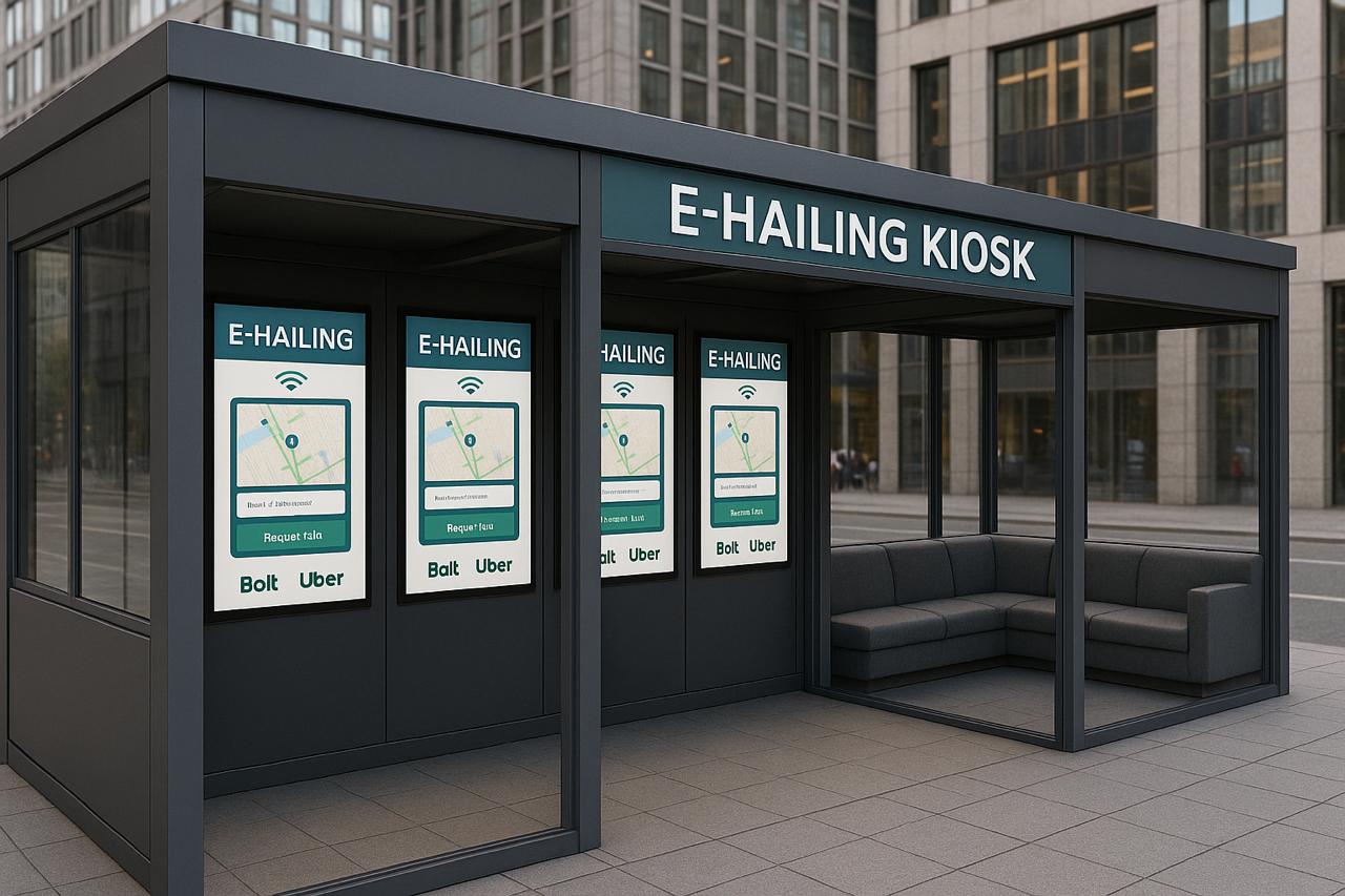Ridebox Multi-Screen Bus Shelter Kiosk